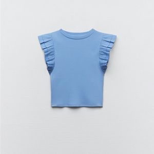 Zara Ruffle Sleeve Top